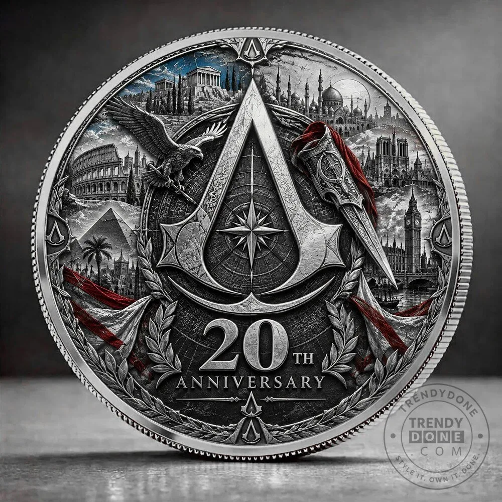 20th Anniversary Commemorative Gold Coin for Assassin's Creed Collectors 6 20th Anniversary Commemorative Gold Coin for Assassin