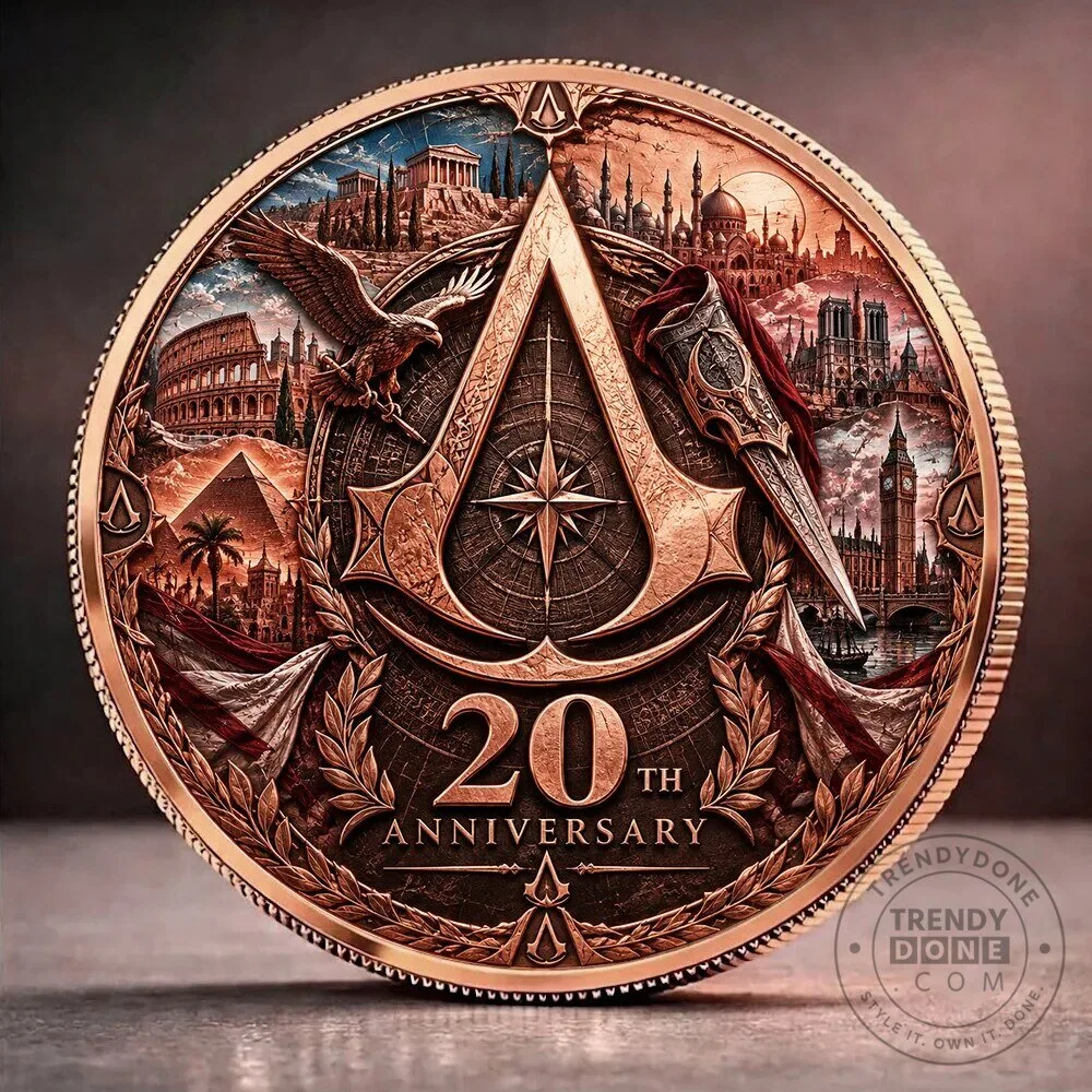 20th Anniversary Commemorative Gold Coin for Assassin's Creed Collectors 7 20th Anniversary Commemorative Gold Coin for Assassin