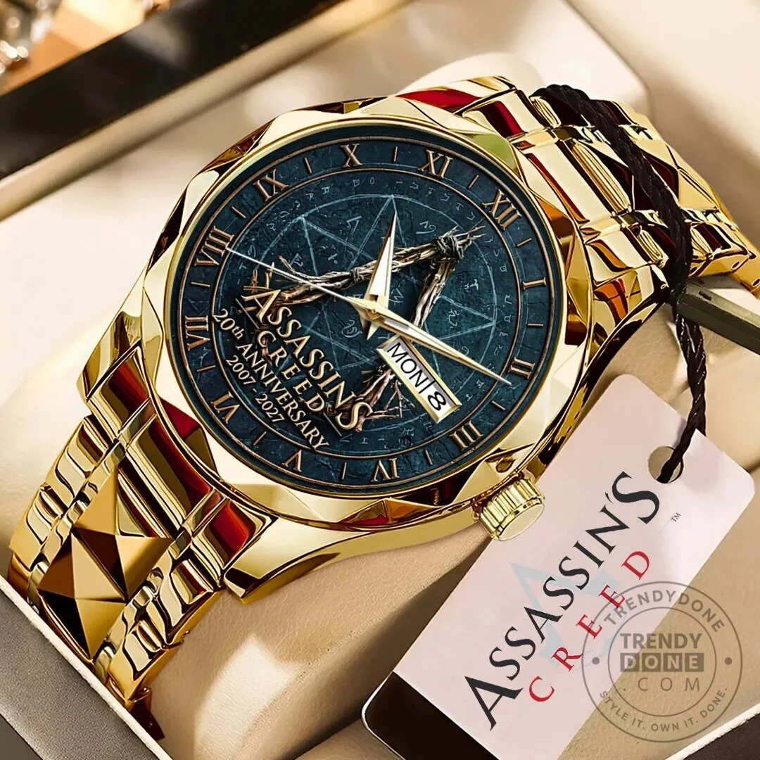 20th Anniversary Quartz Watch in Gold Tone Stainless Steel - Assassin's Creed Edition