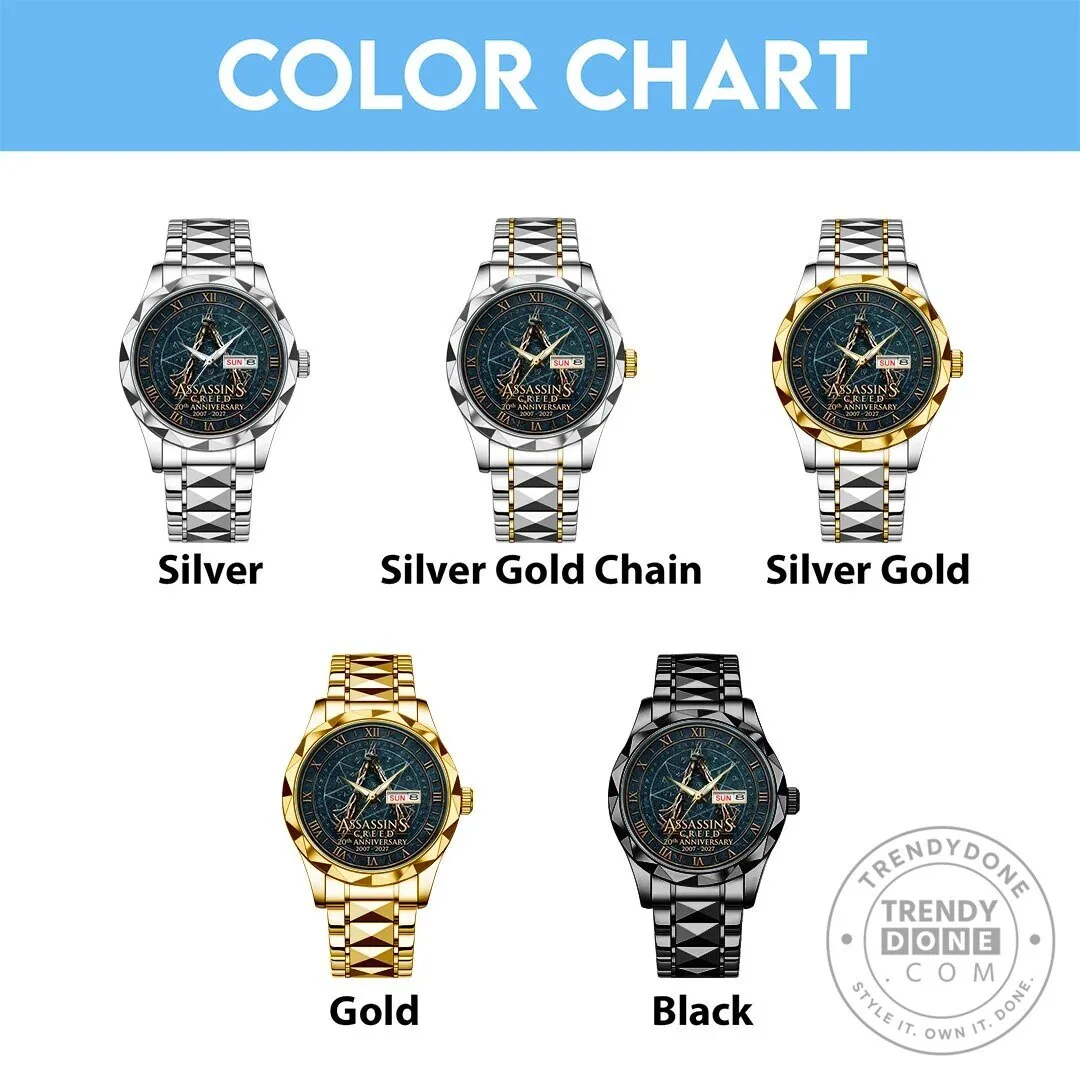 20th Anniversary Quartz Watch in Gold Tone Stainless Steel - Assassin's Creed Edition 10 20th Anniversary Quartz Watch in Gold Tone Stainless Steel - Assassin