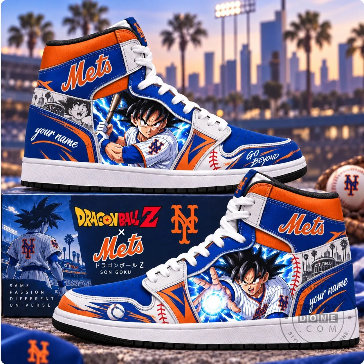 New York Mets MLB Baseball Son Goku Dragon Ball Z Personalized High-Top Shoes