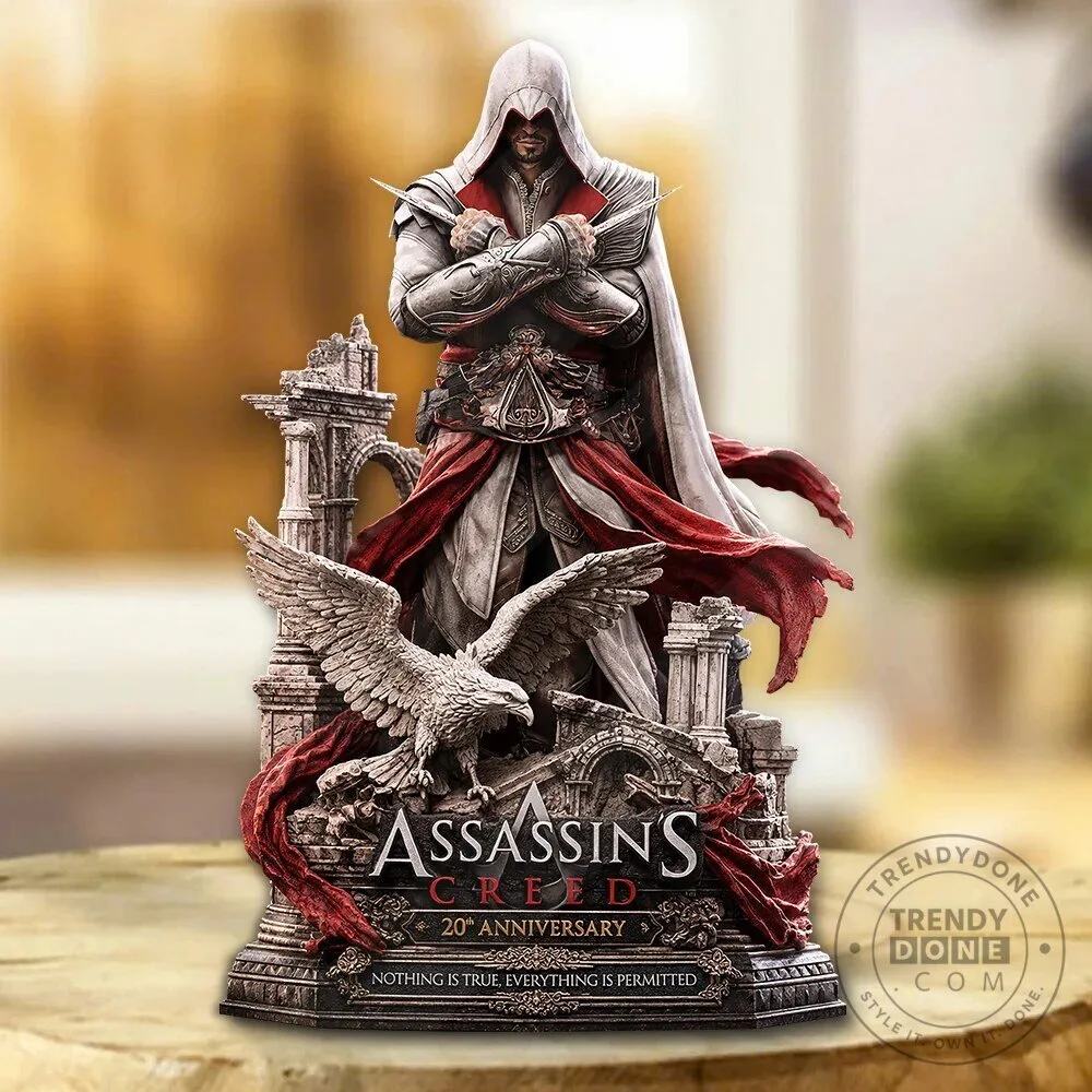 Ezio Auditore da Firenze Figurine Statue for the 20th Anniversary of Assassin's Creed 40 Ezio Auditore da Firenze Figurine Statue for the 20th Anniversary of Assassin's Creed
