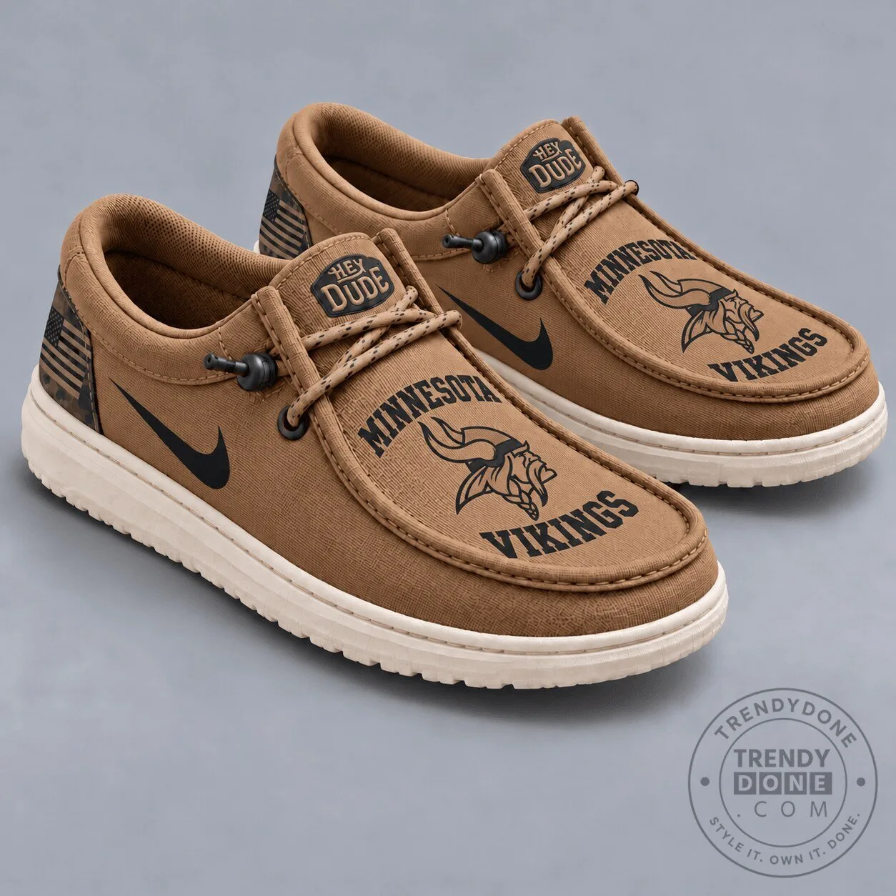 Minnesota Vikings NFL Vintage Military Brown Loafer Shoes for Men and Women 1 Minnesota Vikings NFL Vintage Military Brown Loafer Shoes for Men and Women