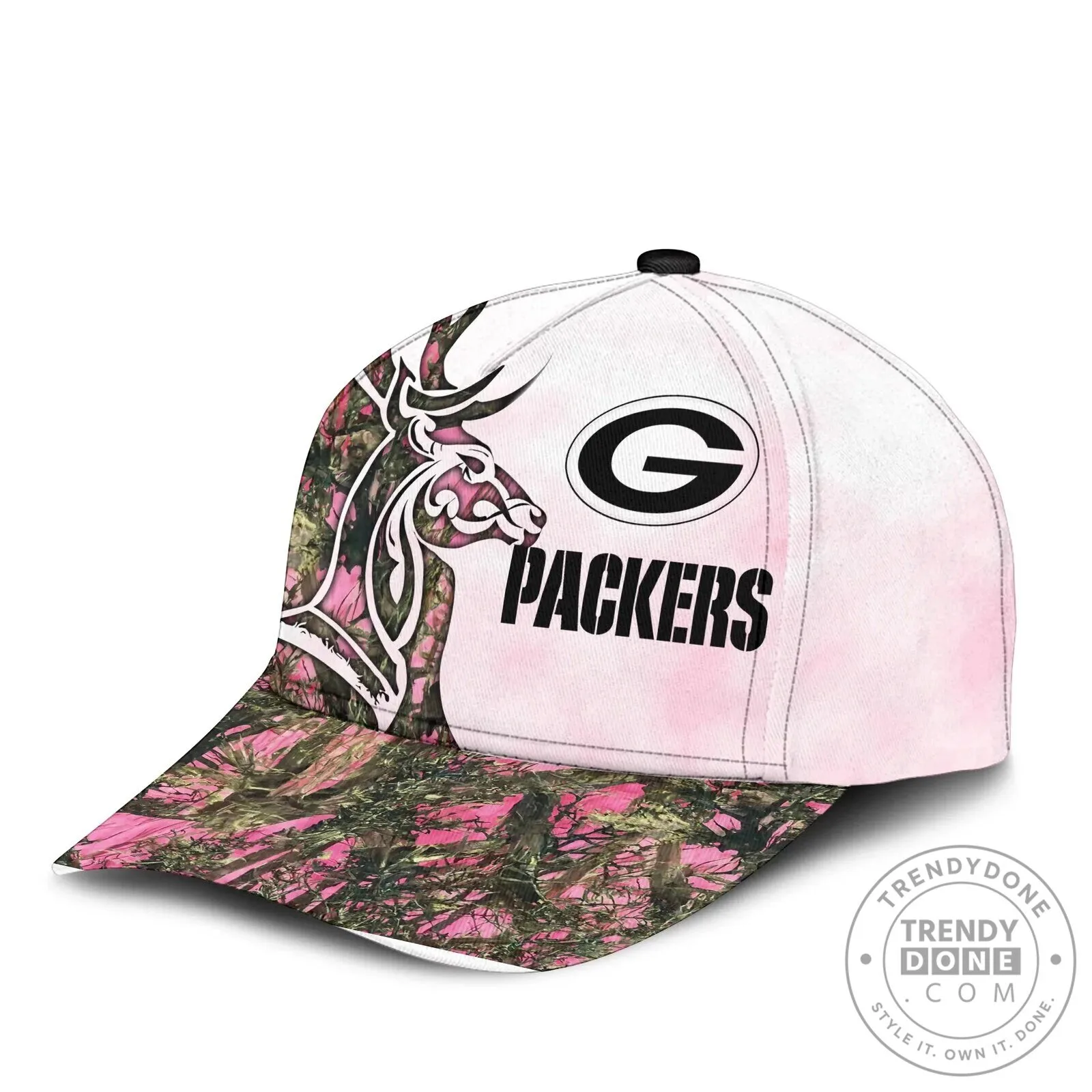 Green Bay Packers Pink Camouflage Deer Antler American Flag Cap Hat 12 Green Bay Packers Pink Camouflage Deer Antler American Flag Cap Hat