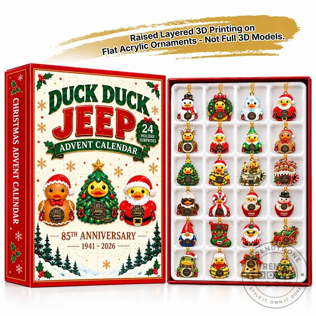 Jeep Duck Duck 85th Anniversary Christmas Holiday Advent Calendar with Ornaments