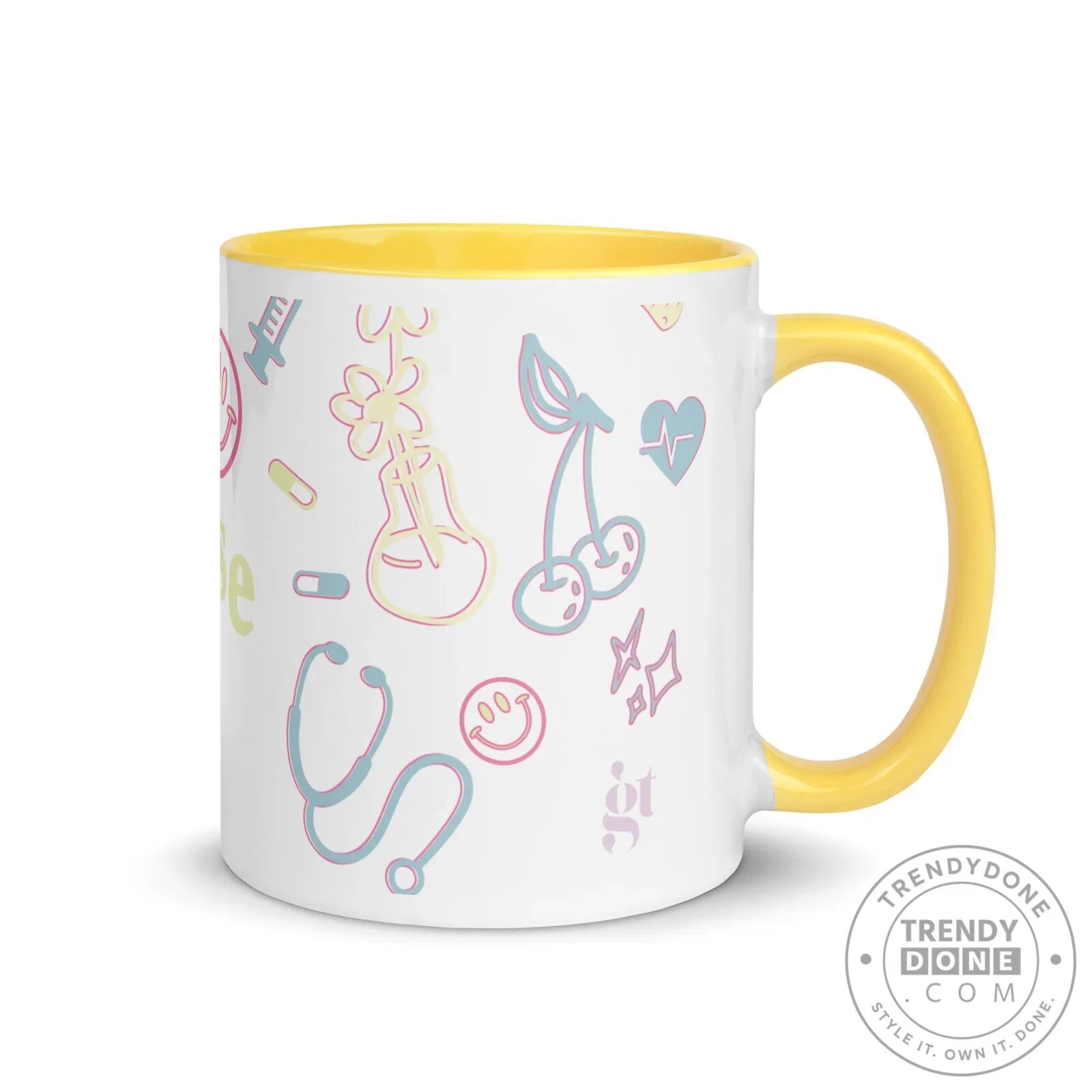 Cute Nurse Icons Medical Student Gift Coffee Mug