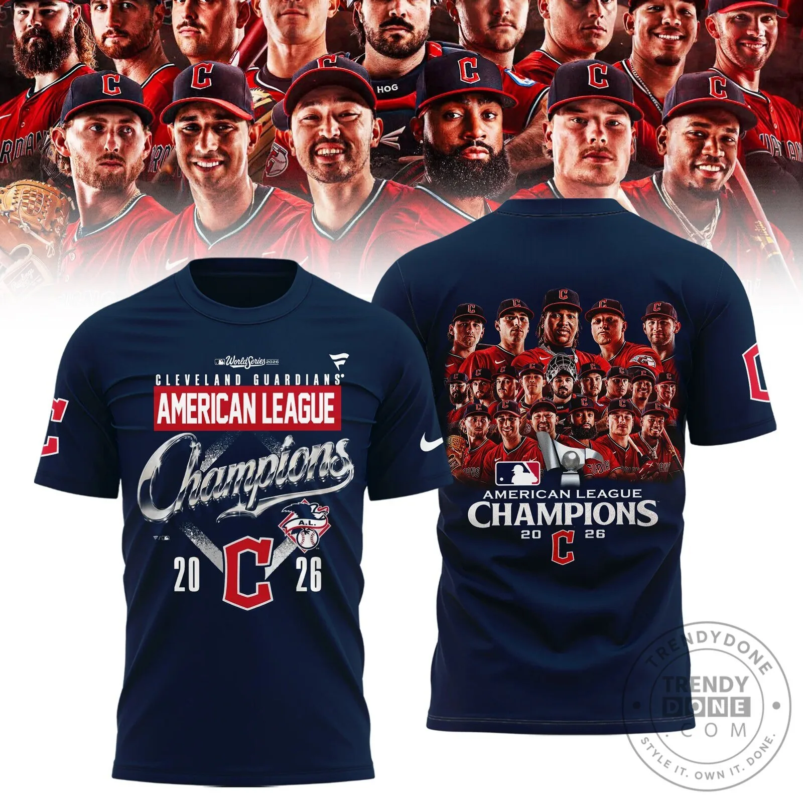 Cleveland Guardians American League Champions 2026 Baseball T-Shirt