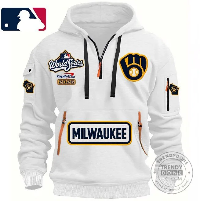 Milwaukee Brewers 2026 World Series Capital One Half Zipper Hoodie