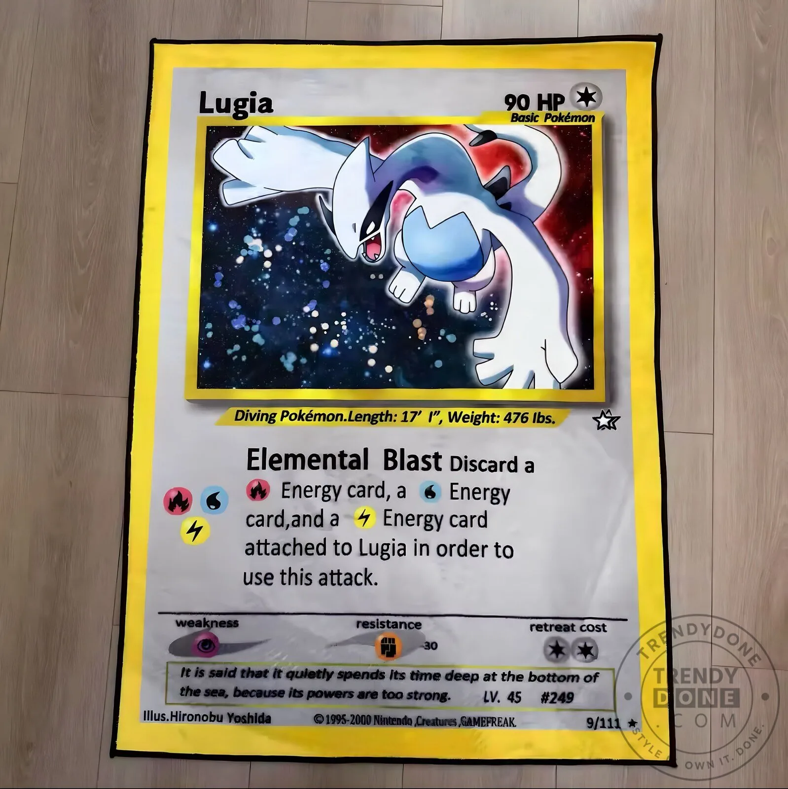 Lugia Pokémon Trading Card Game Blanket