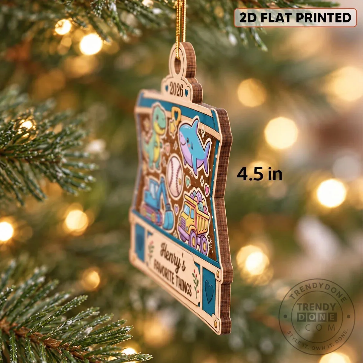 Personalized Kids Favorite Things Treasure Chest Wooden Christmas Tree Ornament 14 Personalized Kids Favorite Things Treasure Chest Wooden Christmas Tree Ornament