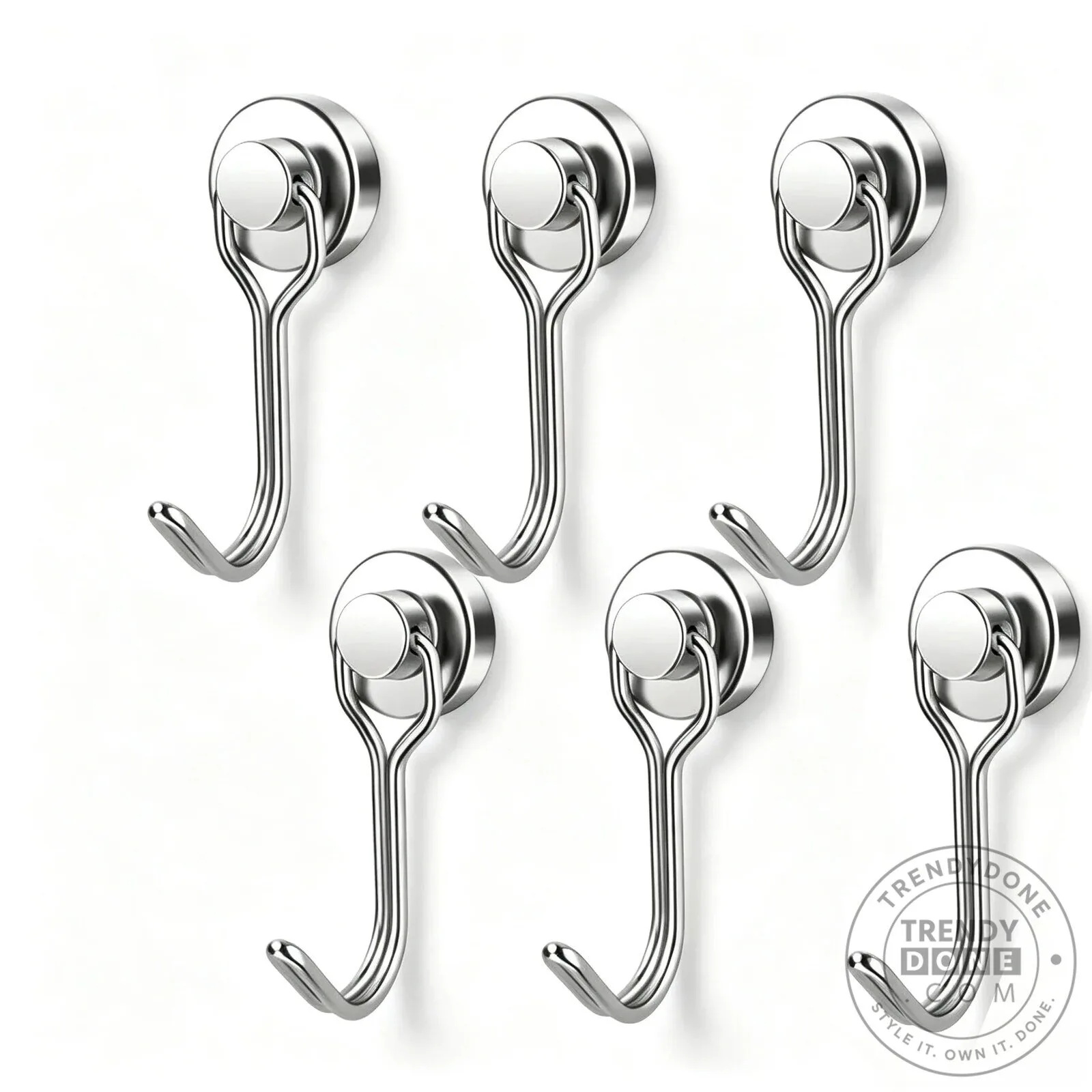 Heavy Duty Magnetic Swivel Hooks for Refrigerator and Office Organization