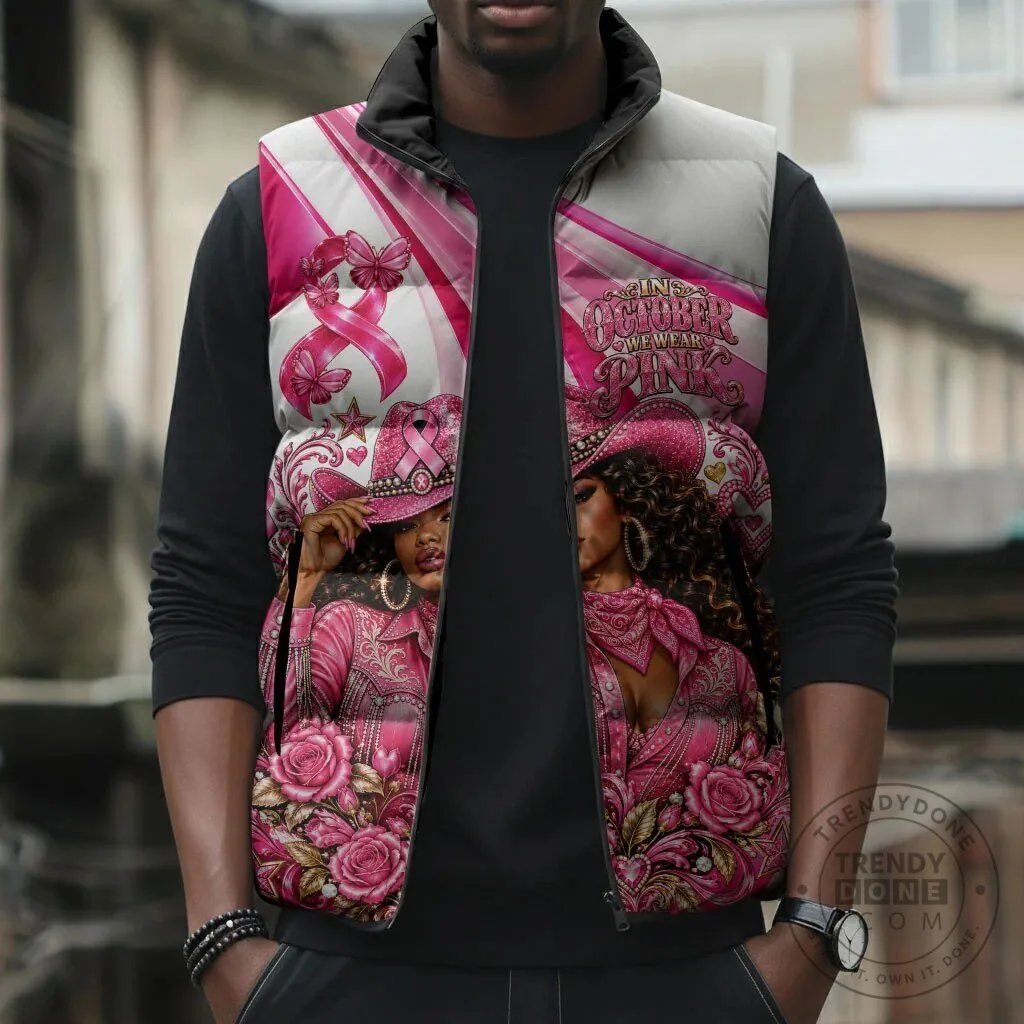 Western Wear Breast Cancer Awareness Pink Cowgirl Puffer Vest 13 Western Wear Breast Cancer Awareness Pink Cowgirl Puffer Vest