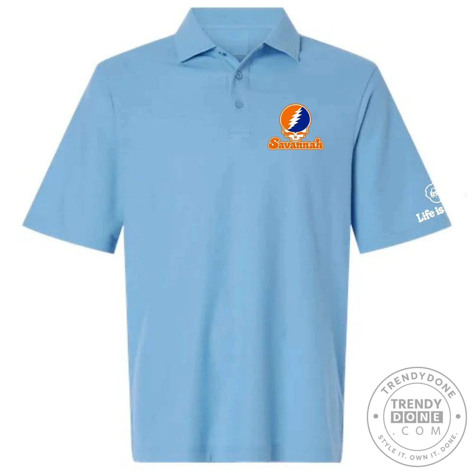 Grateful Dead Steal Your Face Savannah Georgia Polo Shirt for Men and Women