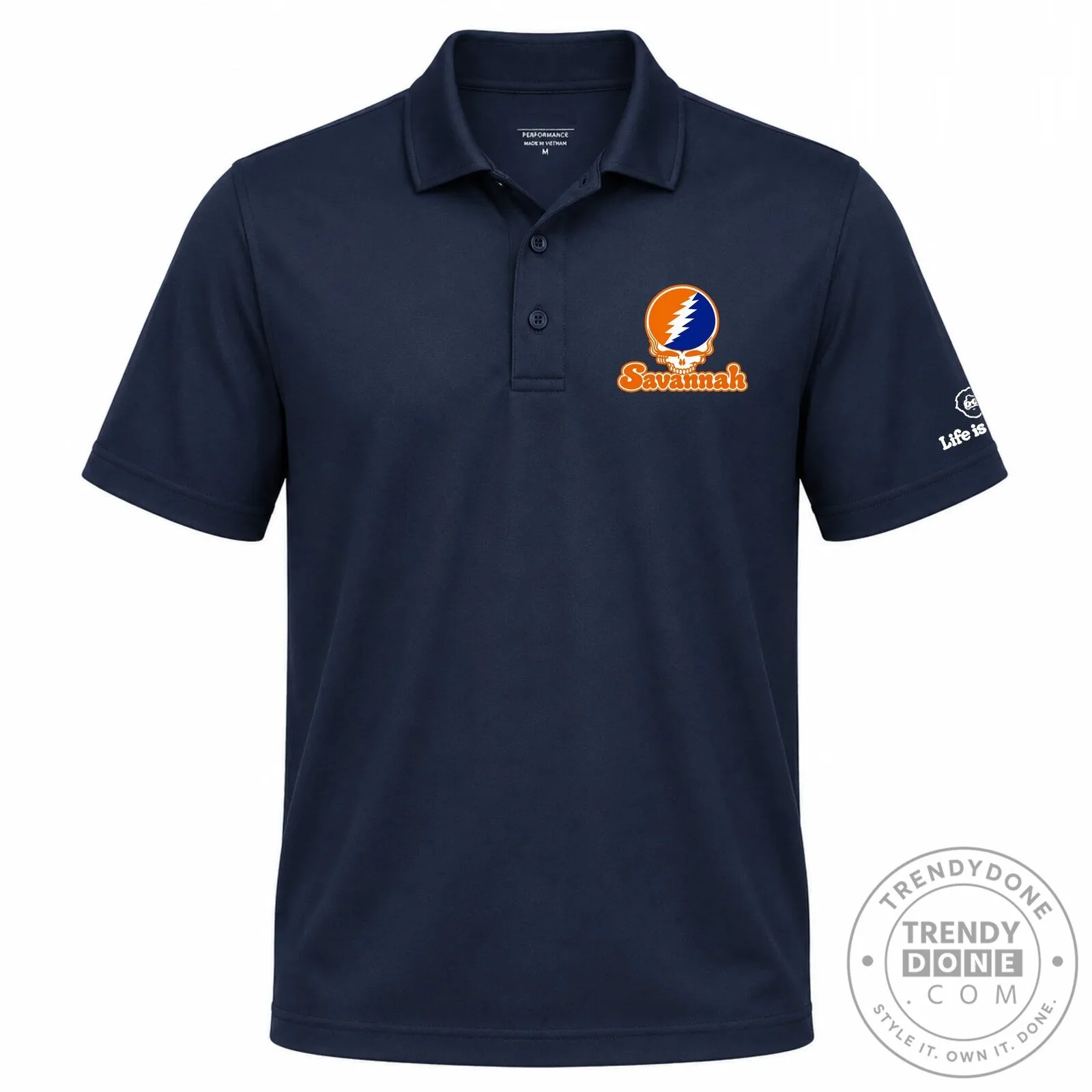 Grateful Dead Steal Your Face Savannah Georgia Polo Shirt for Men and Women 7 Grateful Dead Steal Your Face Savannah Georgia Polo Shirt for Men and Women