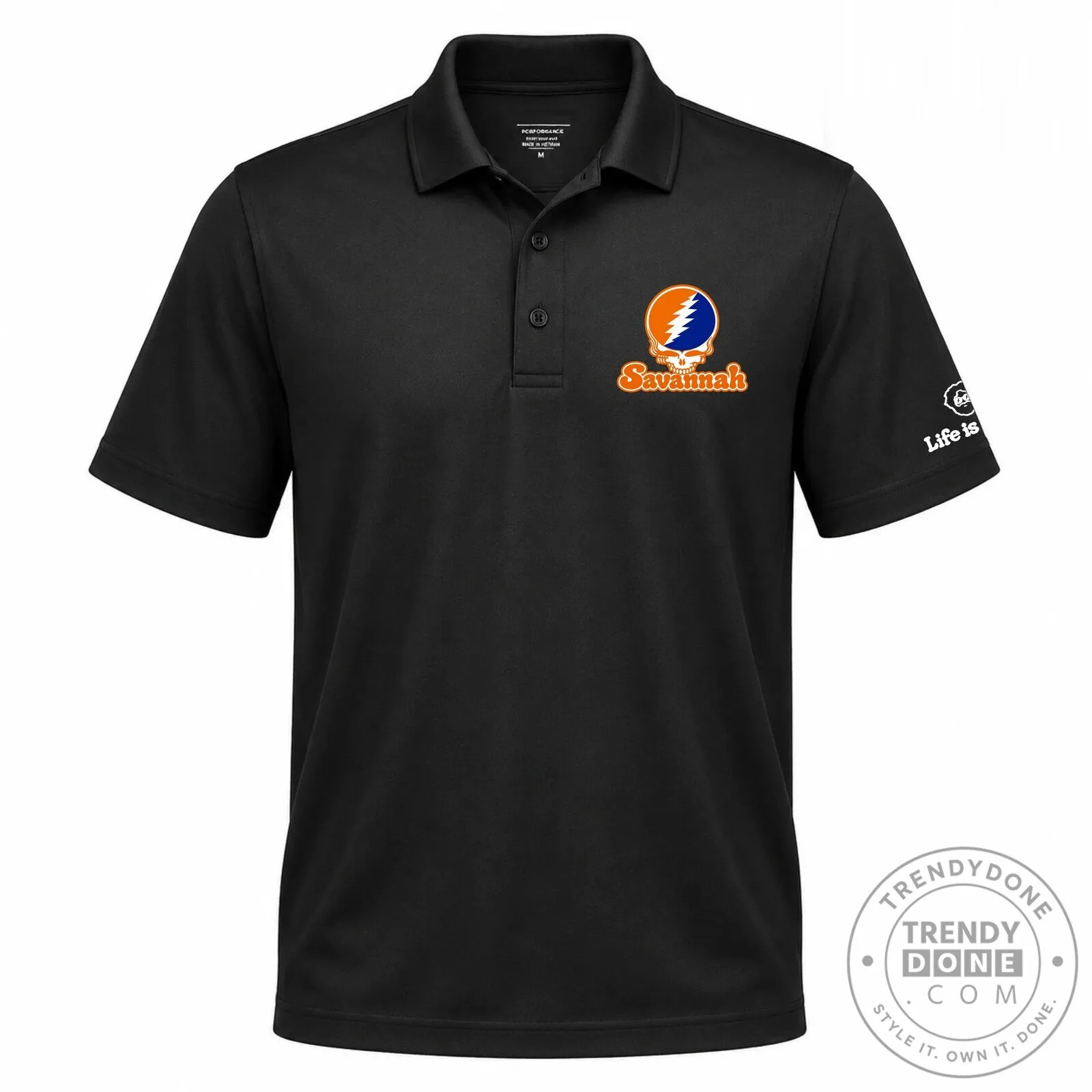 Grateful Dead Steal Your Face Savannah Georgia Polo Shirt for Men and Women 8 Grateful Dead Steal Your Face Savannah Georgia Polo Shirt for Men and Women
