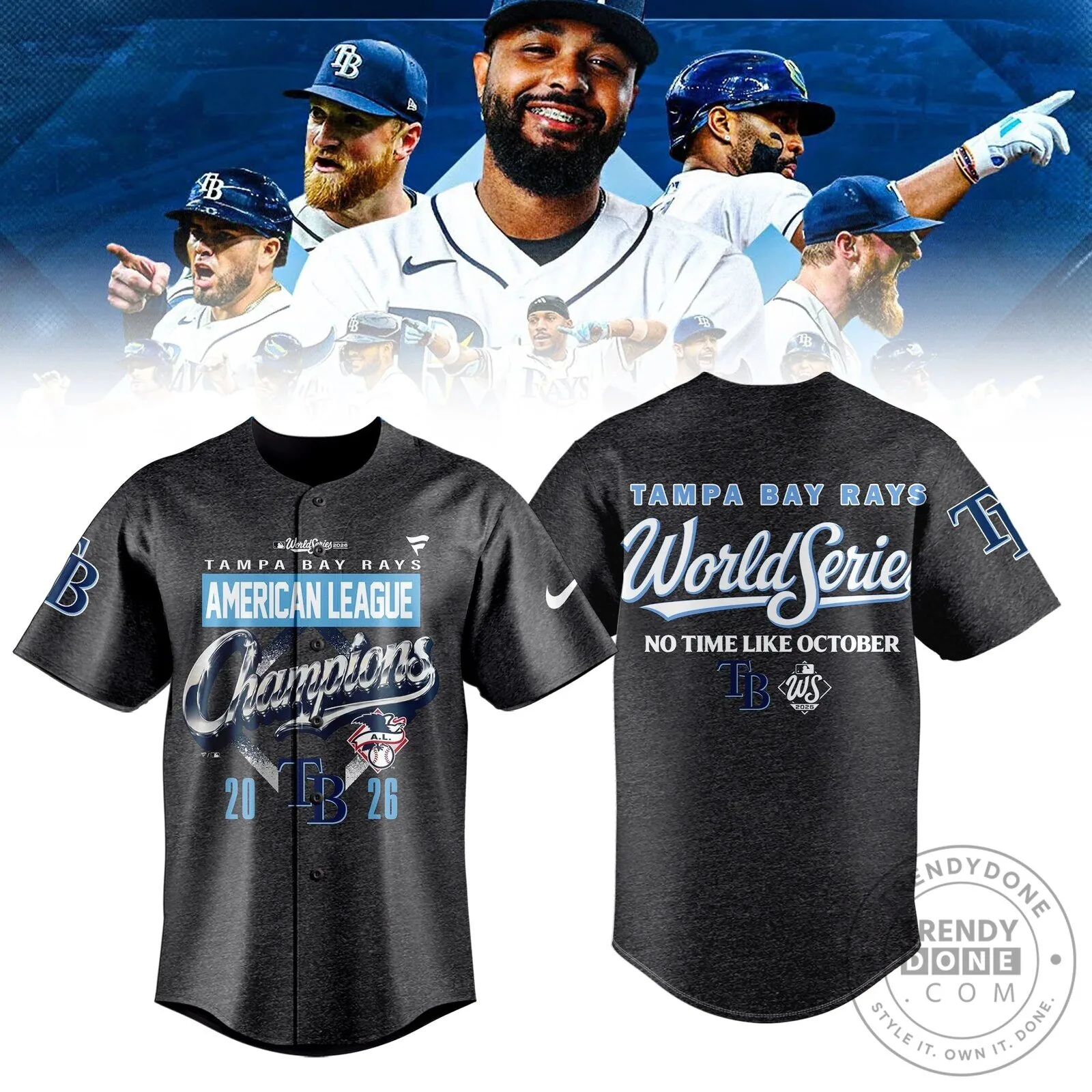 2026 American League Champions Jersey for Baseball - Tampa Bay Rays