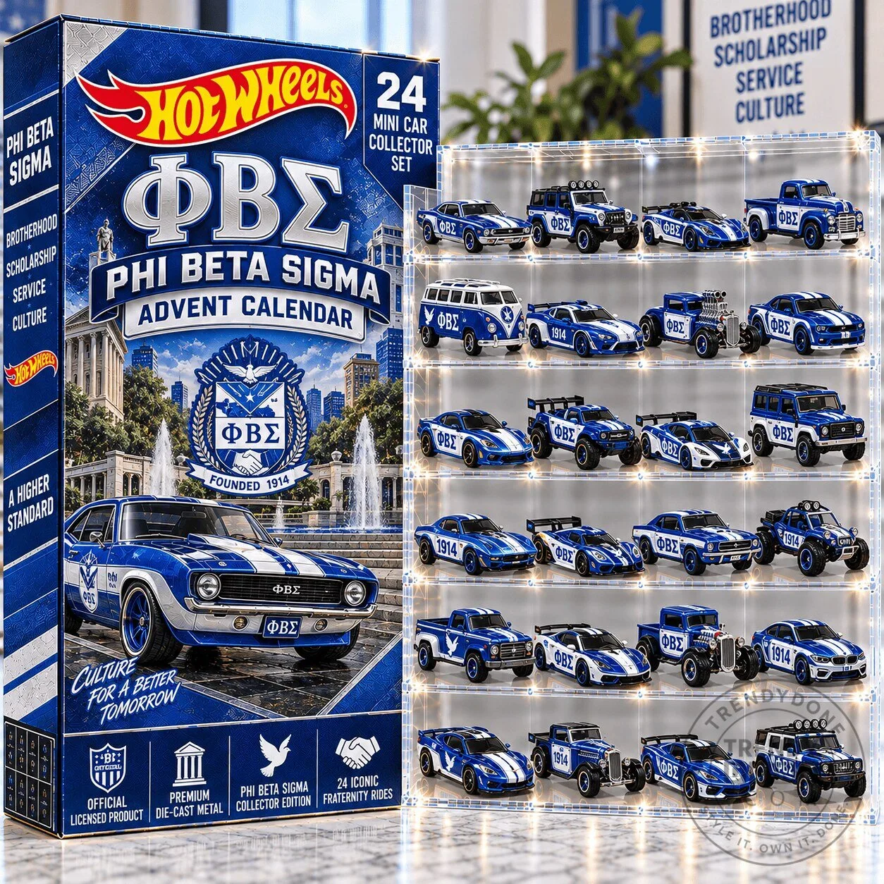 Phi Beta Sigma Fraternity Hot Wheels Advent Calendar 2D