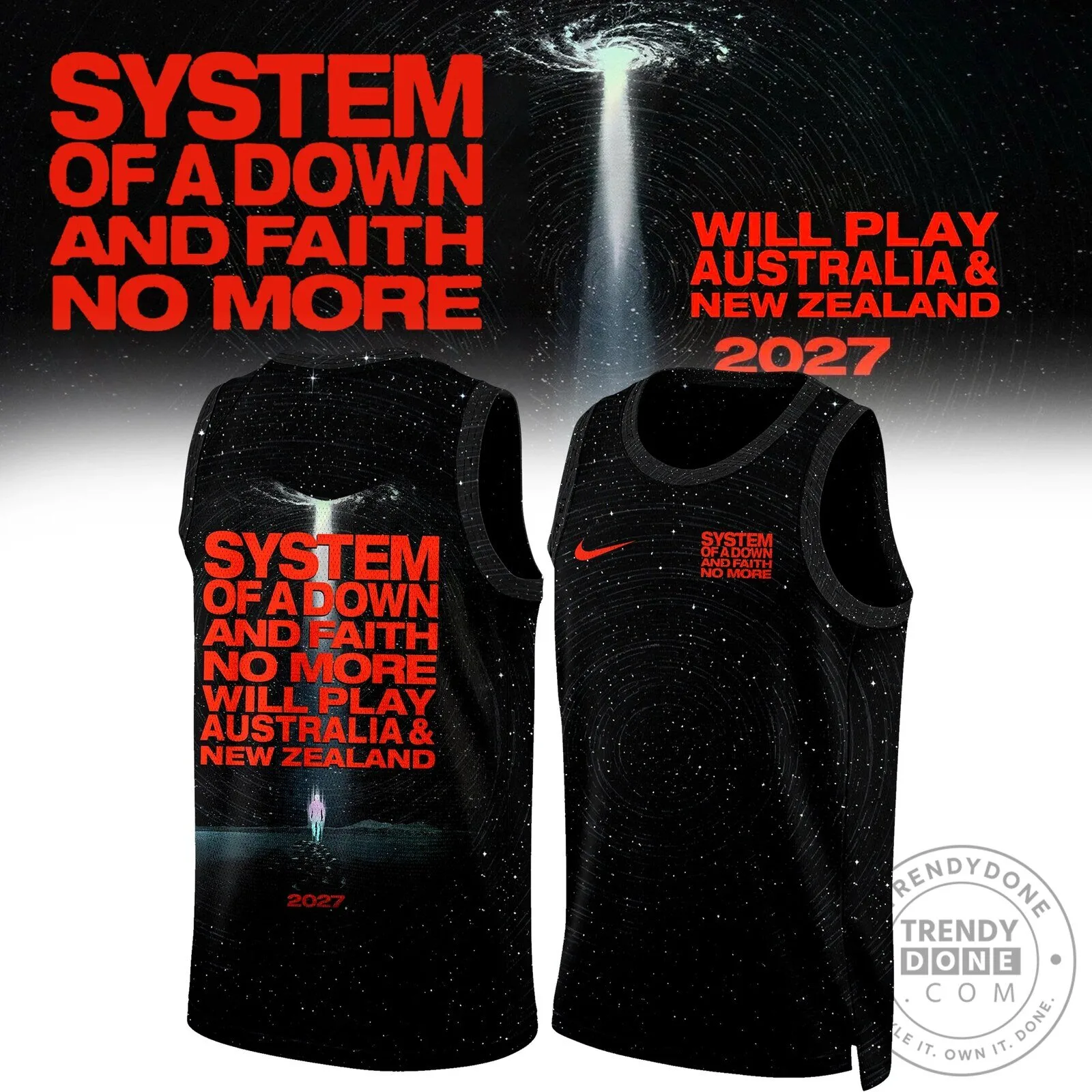 System Of A Down Faith No More Australia New Zealand Tour 2027 Tank Top