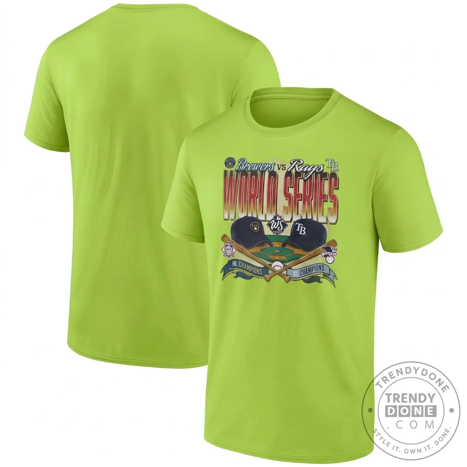 Milwaukee Brewers vs Tampa Bay Rays World Series Matchup Black T-Shirt 9 Milwaukee Brewers vs Tampa Bay Rays World Series Matchup Black T-Shirt