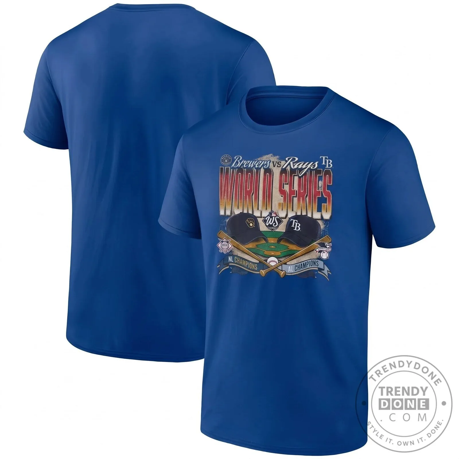 Milwaukee Brewers vs Tampa Bay Rays World Series Matchup Black T-Shirt 11 Milwaukee Brewers vs Tampa Bay Rays World Series Matchup Black T-Shirt