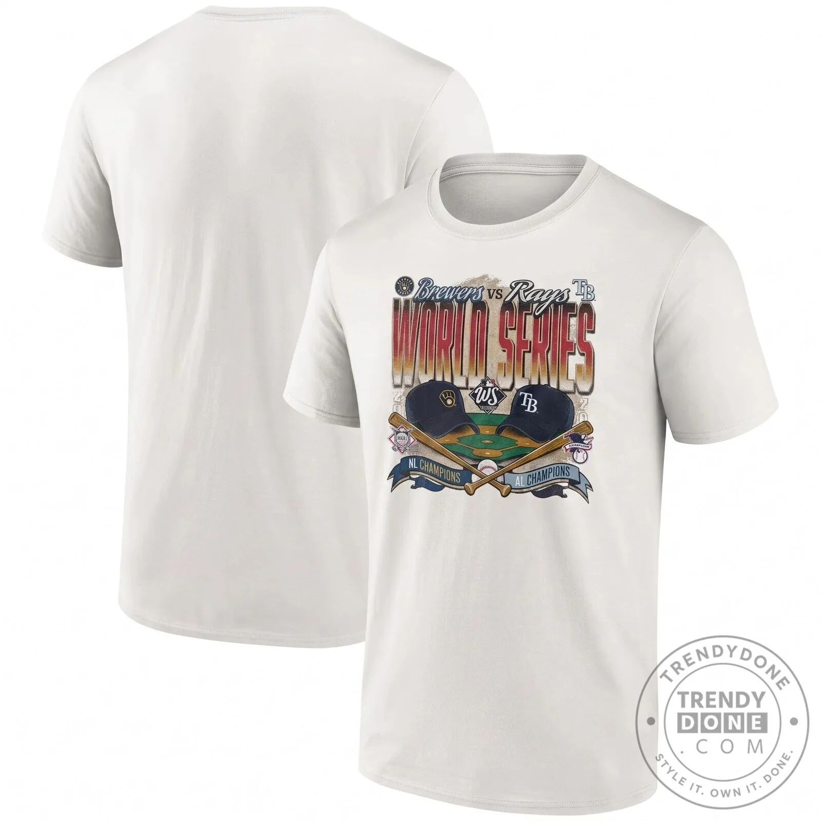 Milwaukee Brewers vs Tampa Bay Rays World Series Matchup Black T-Shirt 12 Milwaukee Brewers vs Tampa Bay Rays World Series Matchup Black T-Shirt