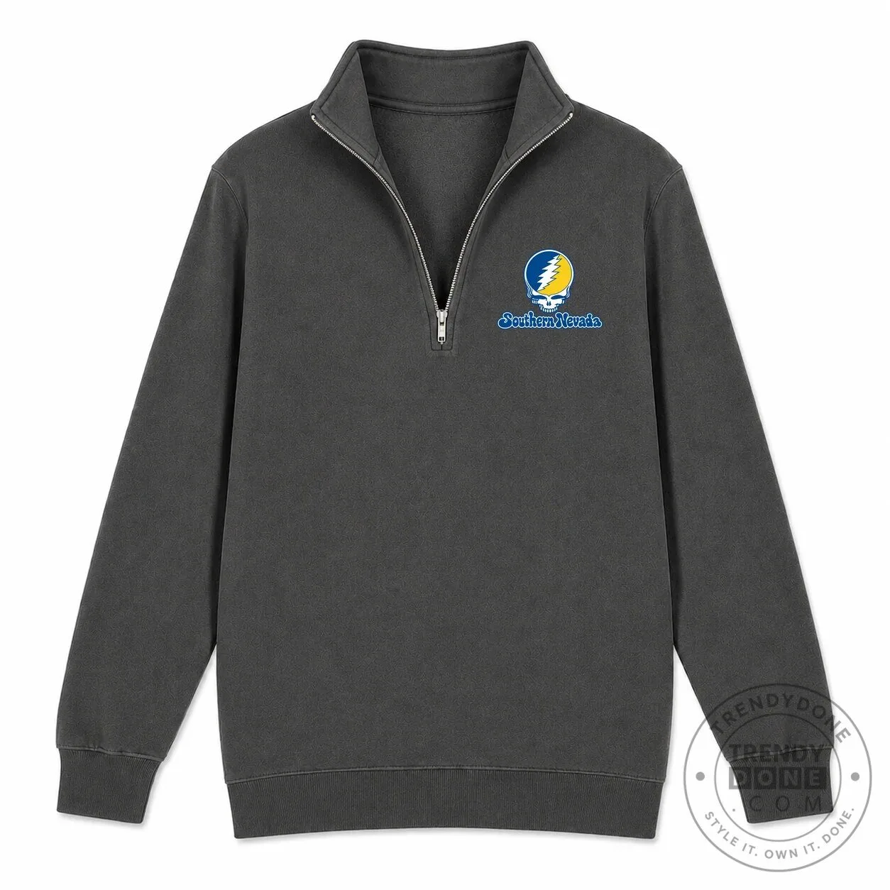 Southern Nevada Stealie Grateful Dead Skull Quarter-Zip Sweatshirt