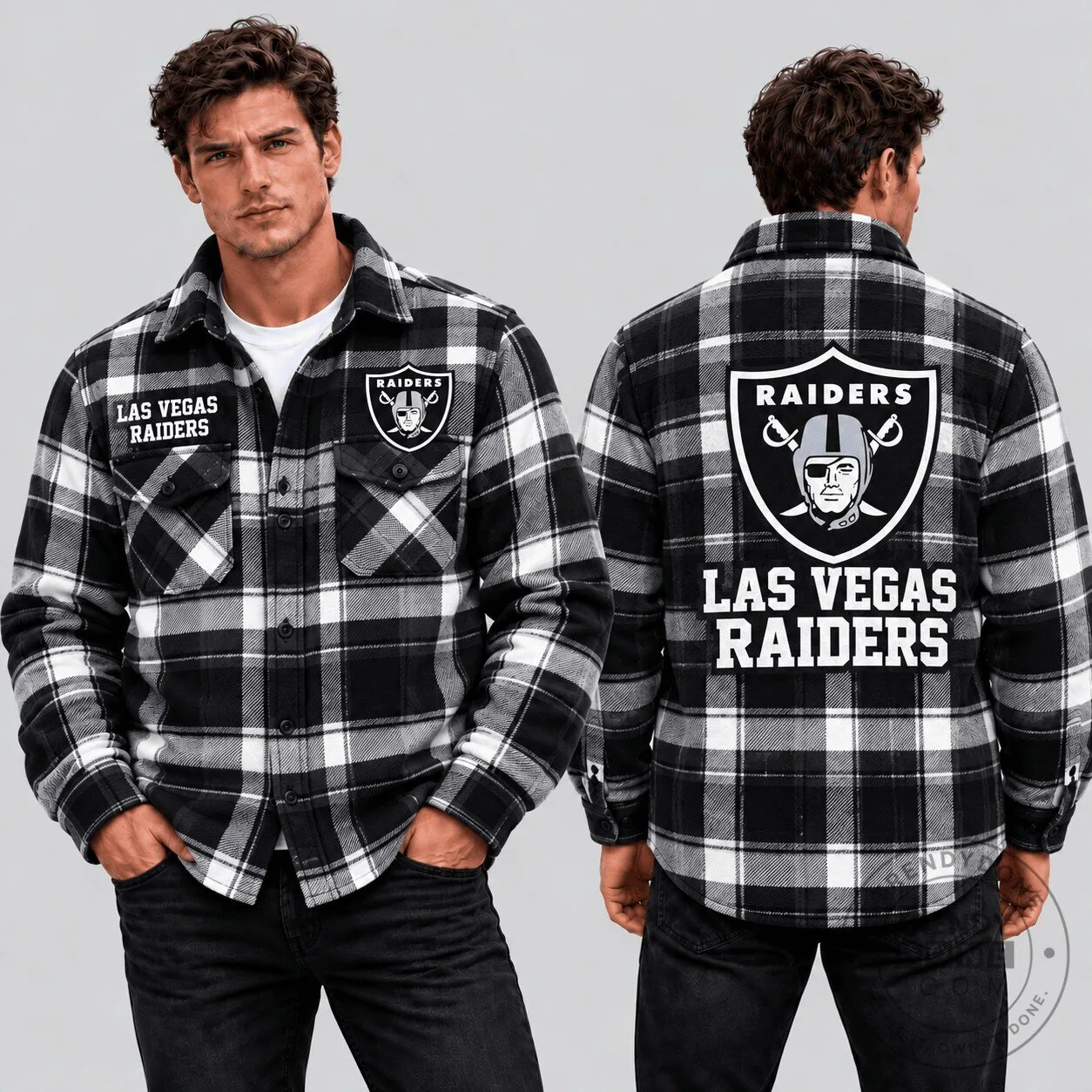 Las Vegas Raiders NFL Classic Game Day Plaid Flannel Shirt for Men 5 Las Vegas Raiders NFL Classic Game Day Plaid Flannel Shirt for Men