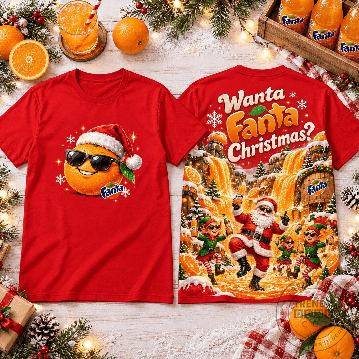 Fanta Wanta Fanta Christmas Orange Soda Holiday T-Shirt for Fanta Lovers 1 Fanta Wanta Fanta Christmas Orange Soda Holiday T-Shirt for Fanta Lovers