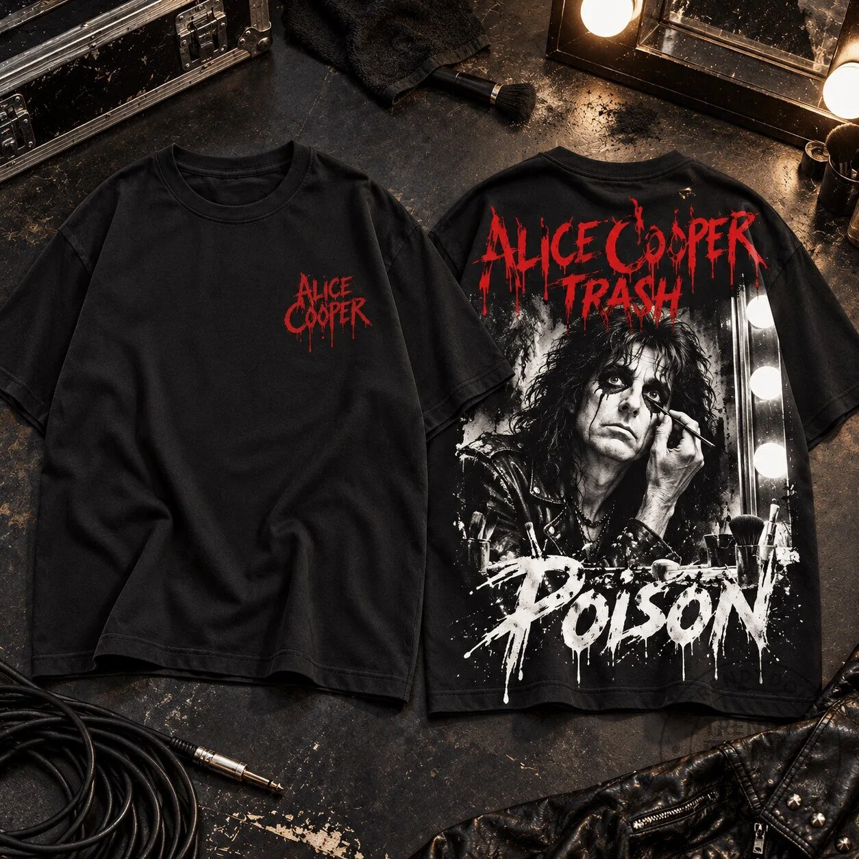 Alice Cooper Trash Poison Backstage Portrait Shock Rock Legends T-Shirt