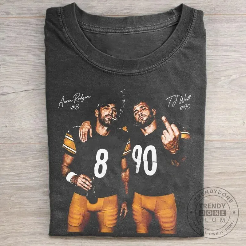 Aaron Rodgers and TJ Watt Pittsburgh Football Legends T-Shirt